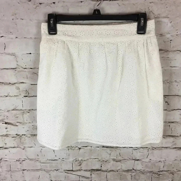 Women's Pins and Needles Ivory Eyelet Skirt M - Picture 1 of 7